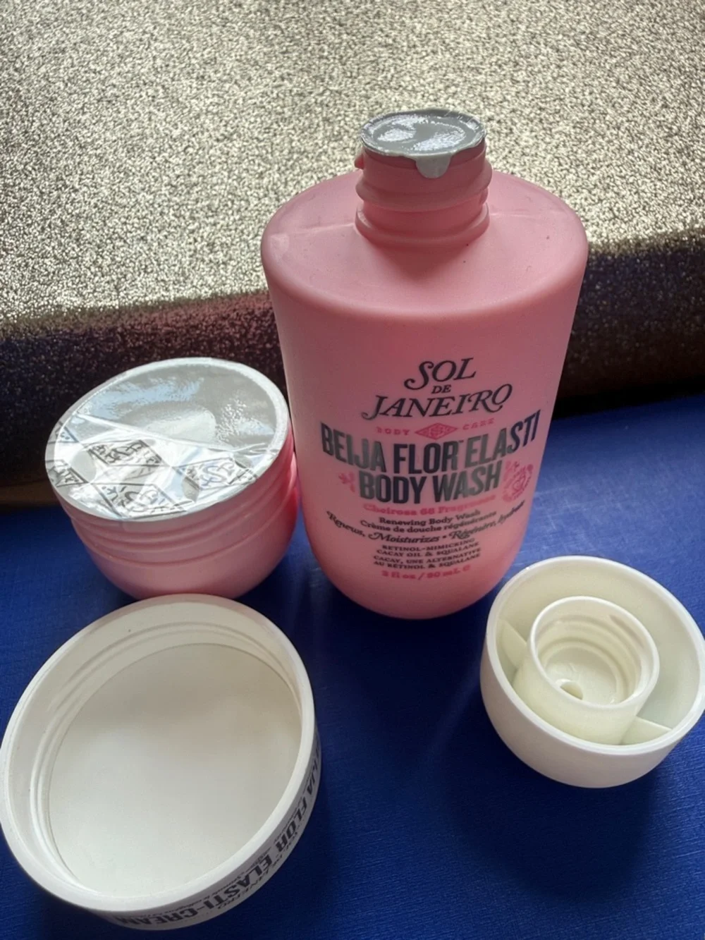 *NEW 2pk* Sol de Janeiro Pink Beija Flor Elasti Body Wash/bum cream